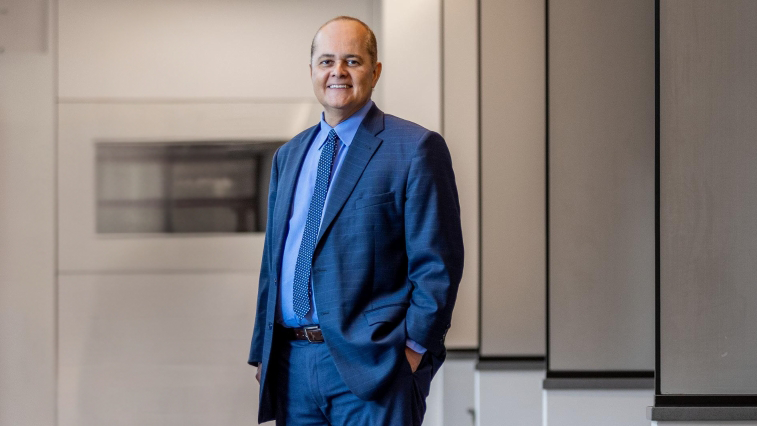 Dr. Soares smiling outside